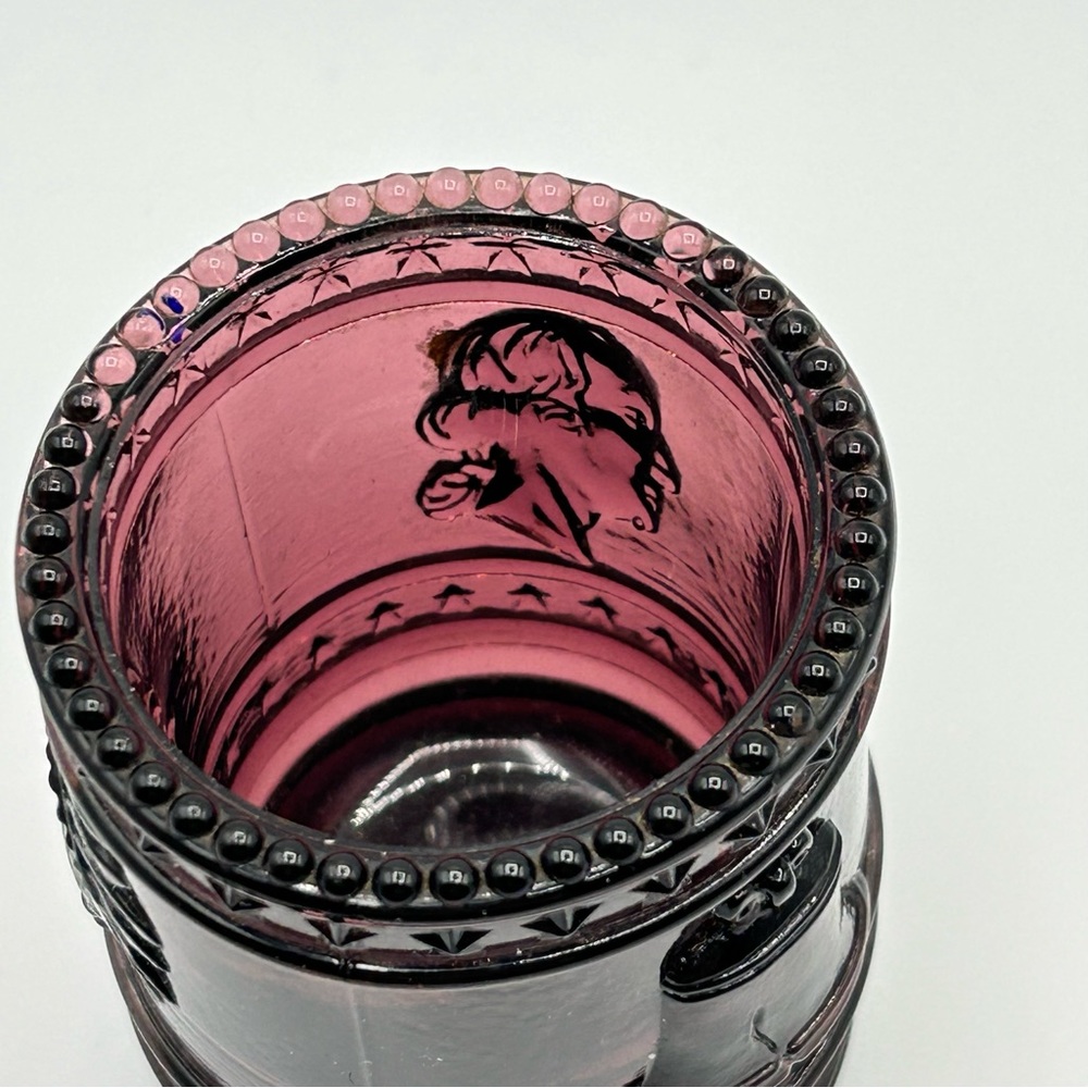 Maude St Clair Plum Carnival 1776 1976 Bicentennial Toothpick Holder - Picture 5 of 11